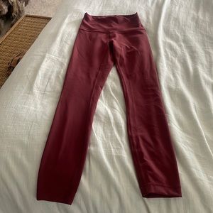 Lululemon mauve leggings, size 2, worn once, great condition